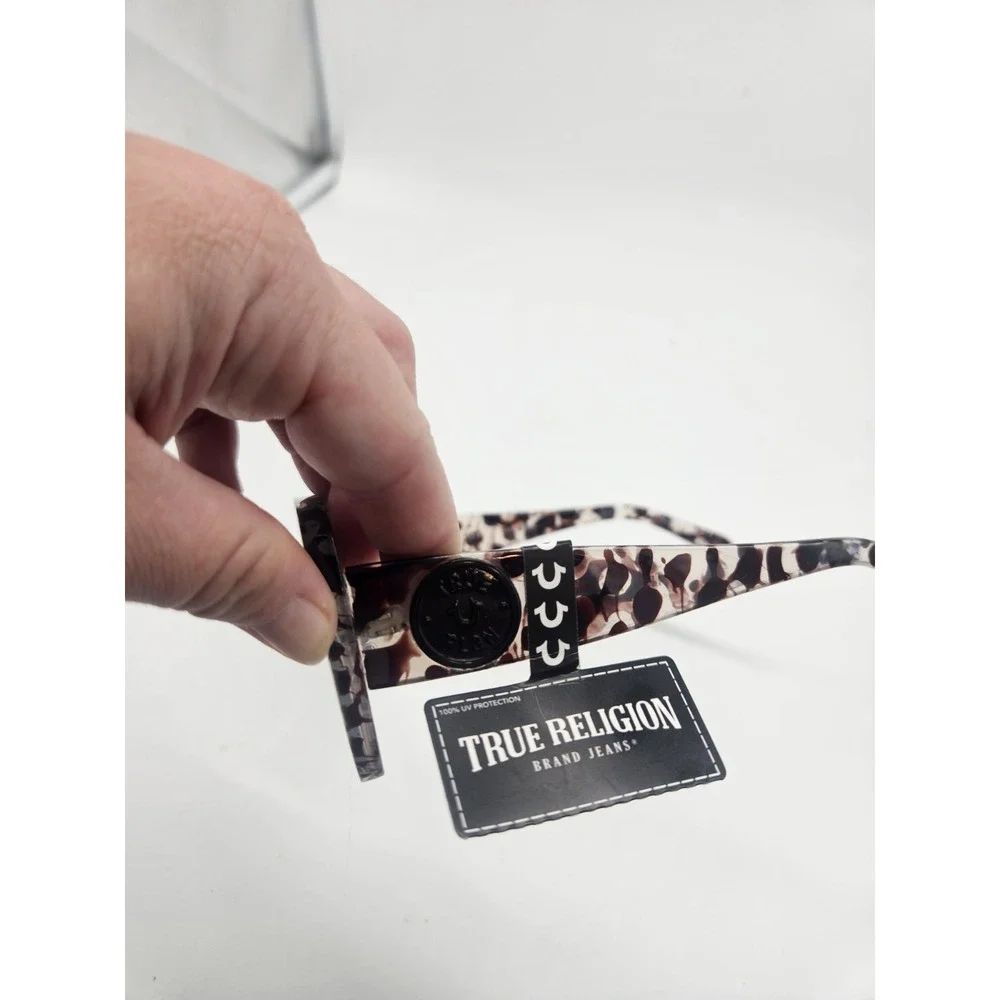 NEW TRUE RELIGION Black And White Tortoiseshell Pattern Sunglasses